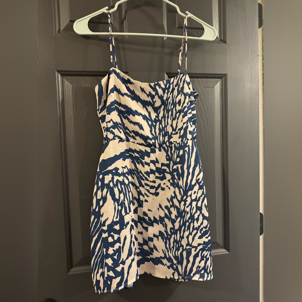 Resa Mini Dress XS blue white